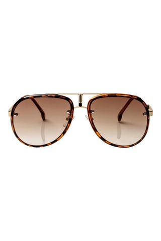 Gafas de sol mujer - Negro, marrón y dorado