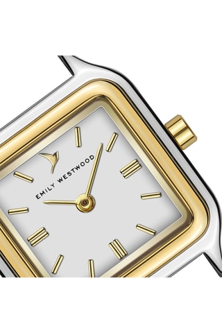 Reloj de cuarzo de acero - Plateado y dorado - Emily Westwood