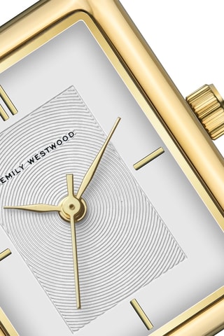 Reloj de cuarzo de piel - Marrón y dorado - Emily Westwood 
