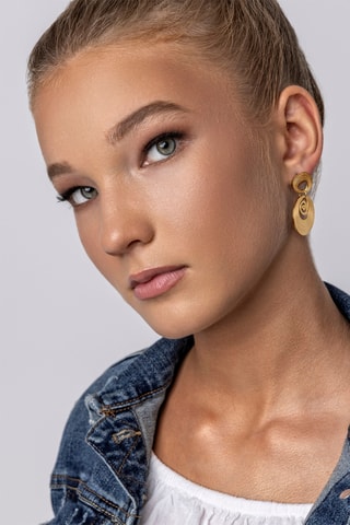Pendientes Raya - Chapado en oro amarillo