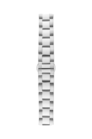 Reloj de cuarzo de acero - Plateado y blanco - Victoria Walls