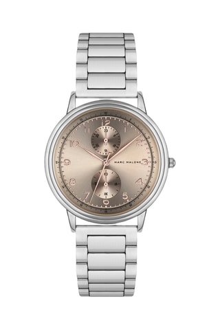 Reloj de cuarzo de acero - Plateado y rosa dorado