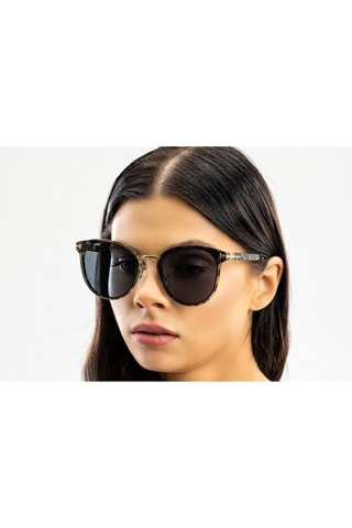 Gafas de sol polarizadas mujer Alaina - UV400 - Marrón y miel - Marrón y negro