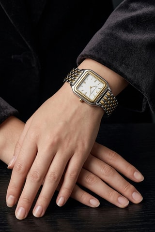 Reloj de cuarzo de acero - Plateado y dorado - Emily Westwood
