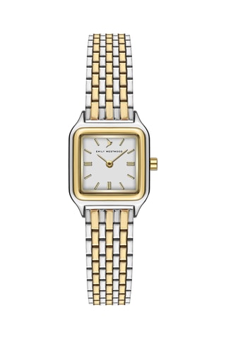Reloj de cuarzo de acero - Plateado y dorado - Emily Westwood