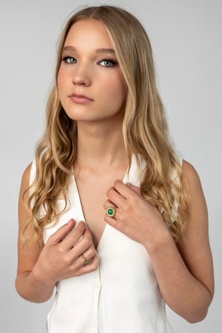 Anillo - Chapado en oro amarillo