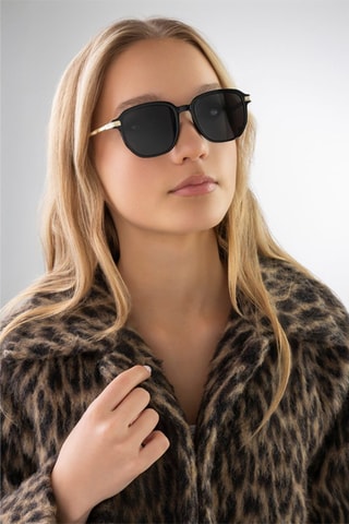 Gafas de sol polarizadas unisex - Dorado y negro