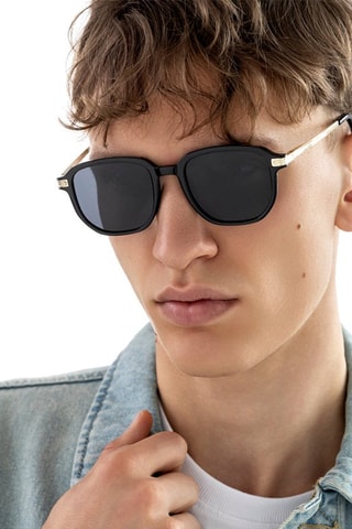 Gafas de sol polarizadas unisex - Dorado y negro
