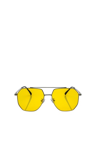 Gafas de sol polarizadas unisex - Plateado y amarillo