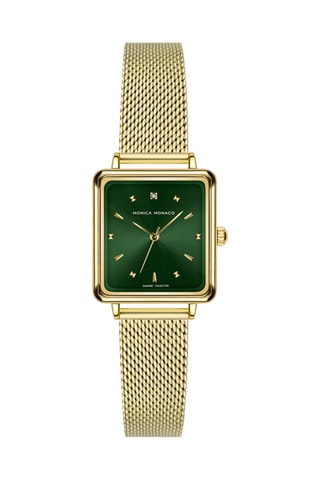 Reloj de cuarzo de acero y diamante