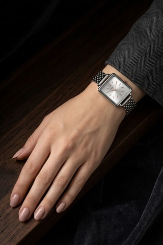 Reloj de cuarzo de acero - Plateado y dorado