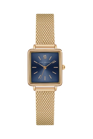 Reloj de cuarzo japonés de acero - Dorado y azul - Marc Malone