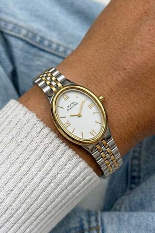 Reloj de cuarzo de acero - Plateado y dorado