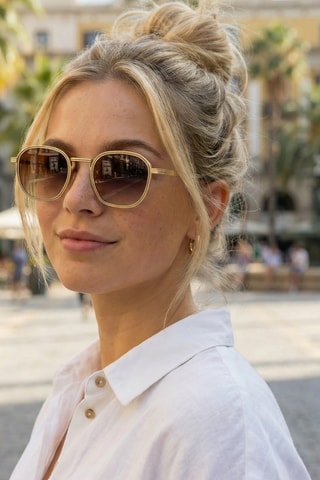 Gafas de sol mujer - Categoría 2 - Dorado