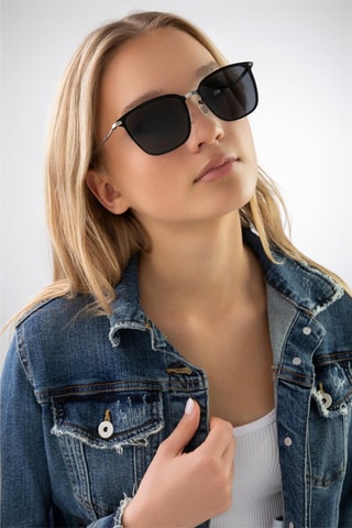 Gafas de sol polarizadas unisex - Categoría 3 - Plateado y gris