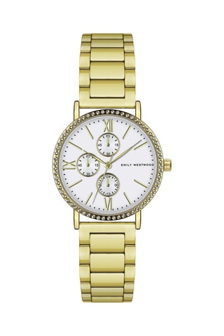Reloj de cuarzo de acero - Dorado - Emily Westwood