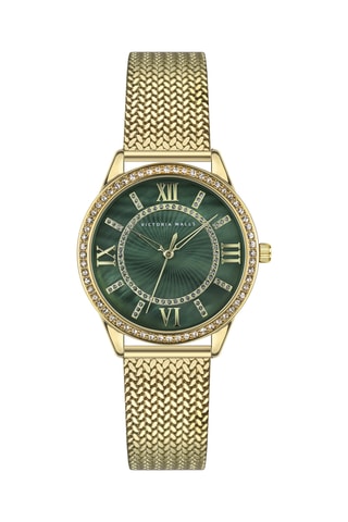 Reloj de cuarzo de metal - Dorado y verde
