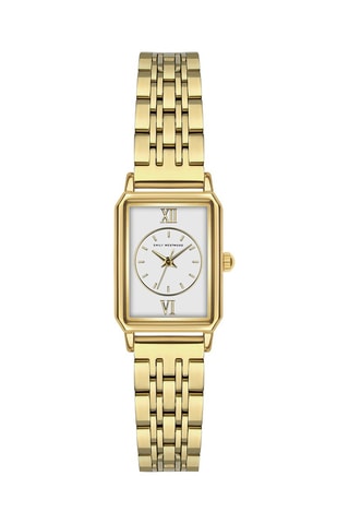 Reloj de cuarzo de acero - Dorado y blanco - Emily Westwood