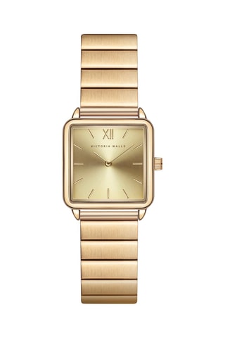Reloj de cuarzo de acero - Dorado  - Victoria Walls