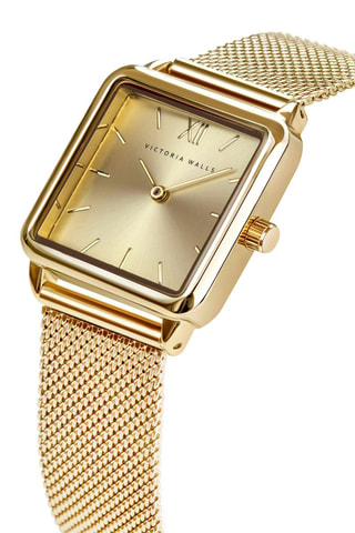 Reloj de cuarzo de acero - Dorado - Victoria Walls
