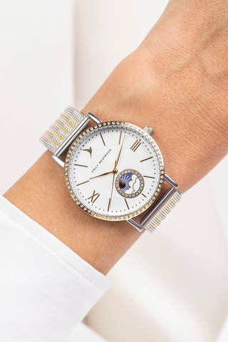 Reloj de cuarzo de acero - Dorado y plateado - Emily Westwood