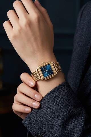 Montre à quartz en acier - Doré