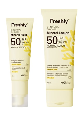 Pack solaire minéral visage et corps D+ Natural Suncare - Peaux sensibles et atopiques - 2 produits