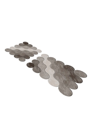 2 tapis de bain Marron - 50 x 60 cm / 60 x 100 cm