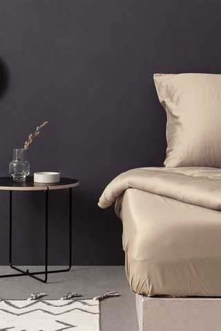 Drap-housse en coton 125 g/cm² - Beige