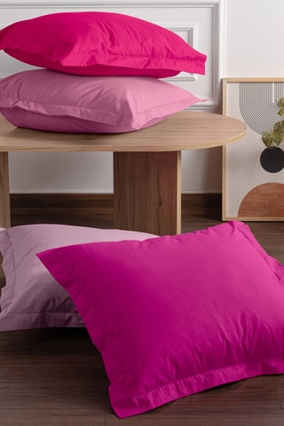2 taies d'oreiller en coton renforcé 61 fils/cm² Tonne Rosse - Rose clair