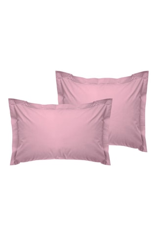 2 taies d'oreiller en coton renforcé 61 fils/cm² Tonne Rosse - Rose clair