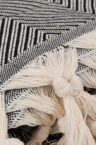 Plaid en coton 281 gr/m² Trendy Noir et blanc