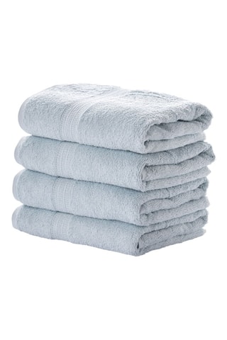 4 serviettes de toilette List - Bleu clair - 50 x 90 cm