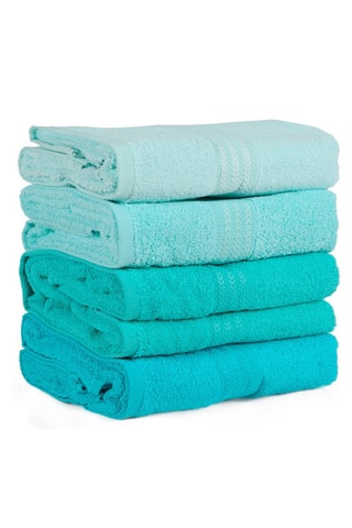 4 draps de douche Rainbow - Ciel - 70 x 140 cm