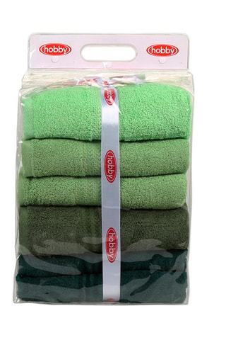 4 draps de douche - Vert - 70 x 140 cm