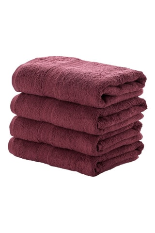 4 serviettes de toilette - Marron - 50 x 90 cm