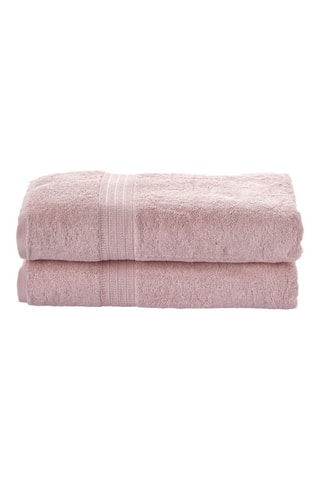 2 serviettes de toilette en coton biologique - Gris - 70 x 140 cm
