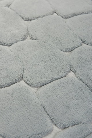 2 tapis de bain antibactériens Parma - Gris - 50 x 60 / 60 x 100 cm
