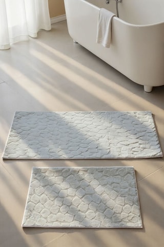 2 tapis de bain Rabbit - Gris