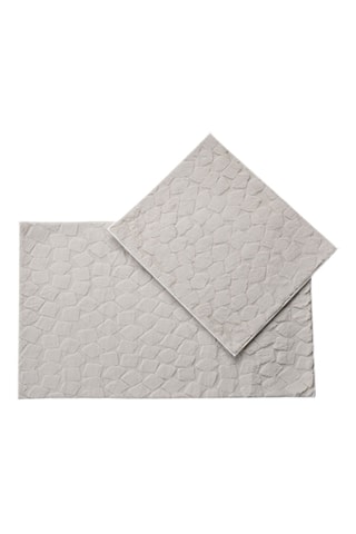 2 tapis de bain Rabbit - Taupe