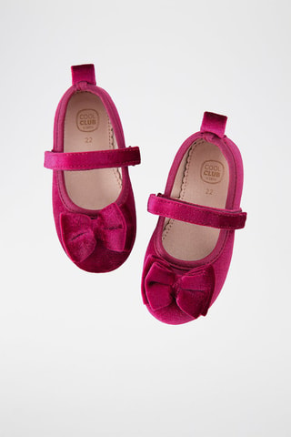 Ballerines en velours - Rouge