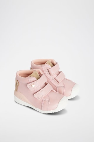 Bottines en cuir - Rose poudré