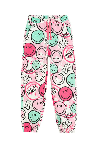 Joggingbroek Smiley - Wit