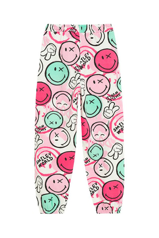 Joggingbroek Smiley - Wit