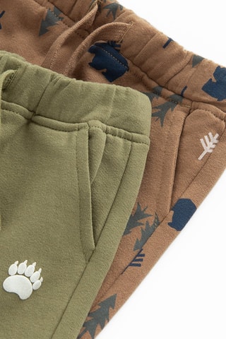 2 joggings - Kaki et marron