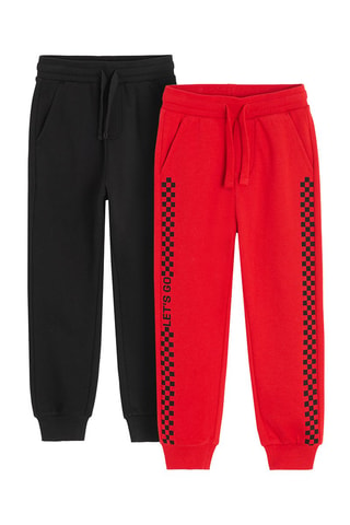 2 joggings - Noir et rouge