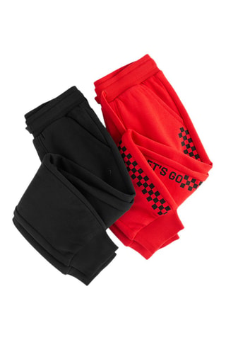 2 joggings - Noir et rouge