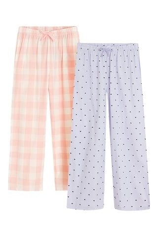 2 pantalons - Rose et violet