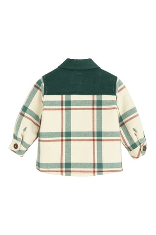 Veste - Ecru et vert foncé