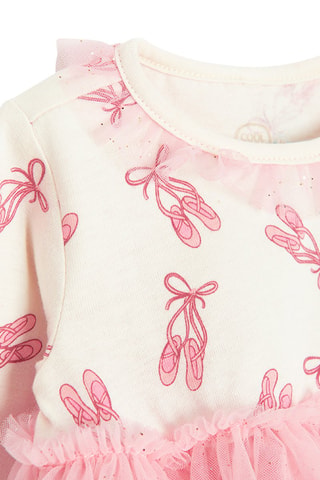 Robe - Ecru et rose
